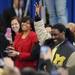 Michigan junior Denard Robinson smiles as he is acknowledged bt President Obama at the Al Glick Fieldhouse on Friday morning.  Melanie Maxwell I AnnArbor.com